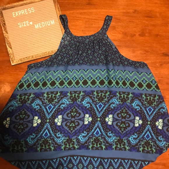 Express multicolor blue tank, like new! - Picture 4 of 4